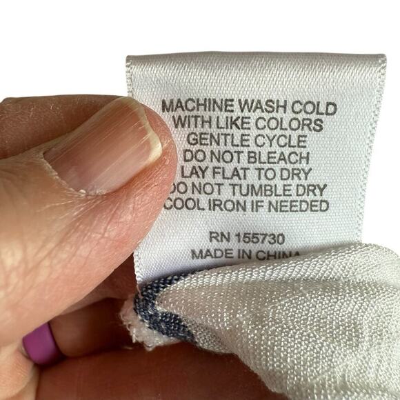 Jane + Delancey Women's 2X XXL Blue & White Window Pane Plaid Button Down Top - Picture 5 of 6